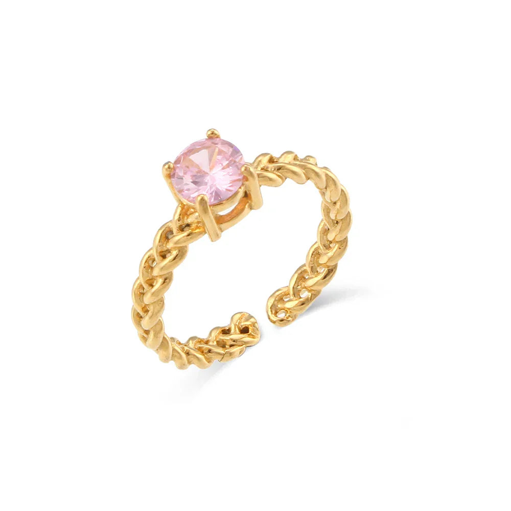 Maliben | Classy Woven Band Diamond Ring