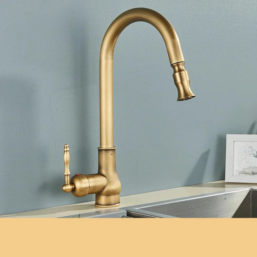 Maliben | Vintagetap Faucet - Antique Brass Kitchen Mixer Faucet