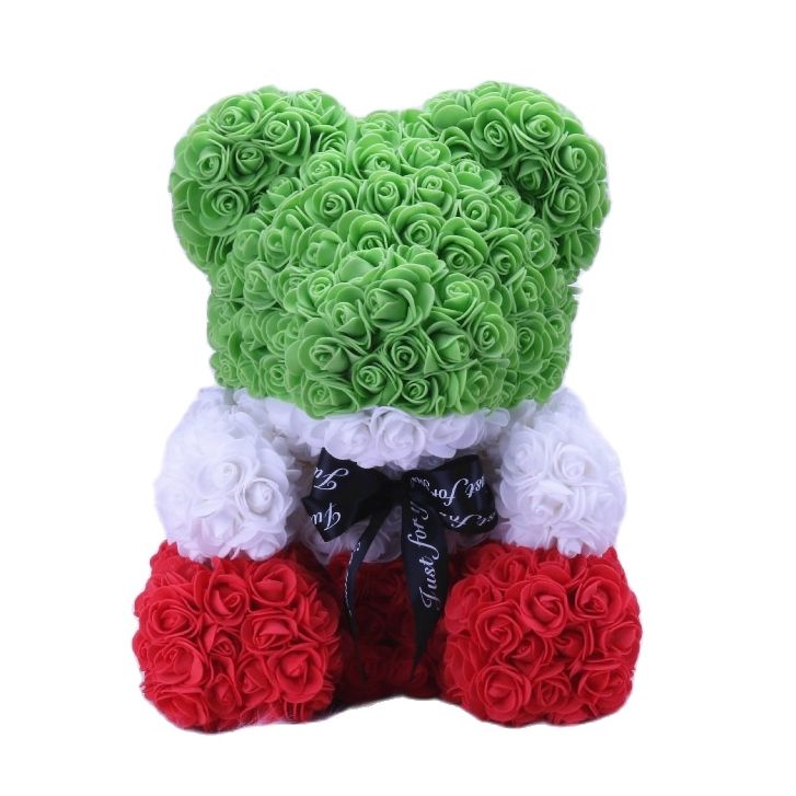 Maliben | Artificial Rose Flowers Teddy Bear