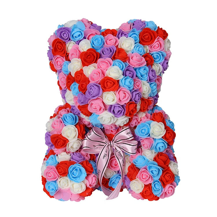 Maliben | Artificial Rose Flowers Teddy Bear