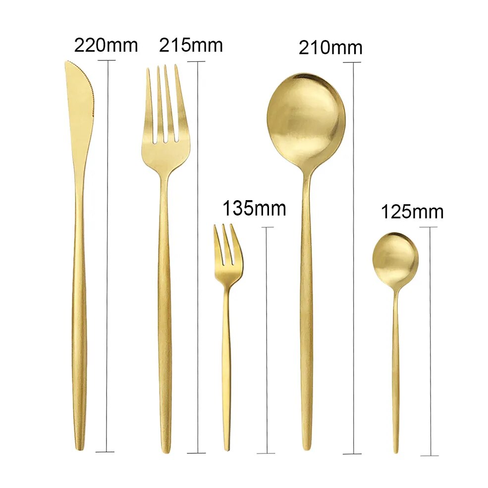 Maliben High-Quality Stainless Steel Cutlery Set for 6 People - Elegant Cutlery...