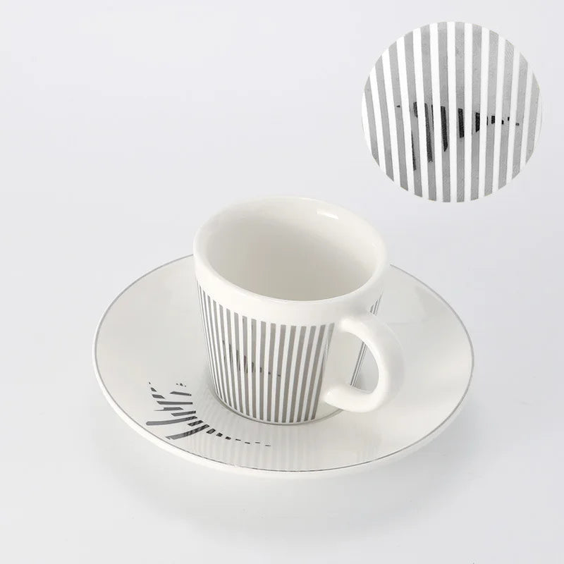 Maliben | Creative dynamic SLR cup Leopard anamorphic zebra cup Luycho coffee tea cup set with coaster 90ml-225ml