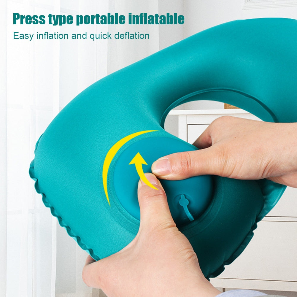Maliben | Air Rest Inflatable Easy Pump Neck Pillow