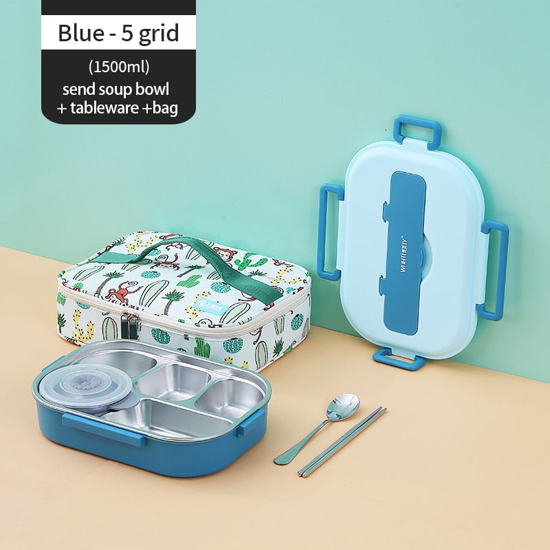 Maliben | Stainless Steel Multi Compartment Kids Lunch Box