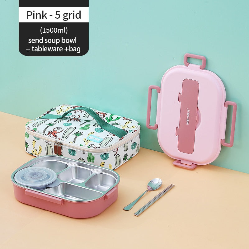 Maliben | Stainless Steel Multi Compartment Kids Lunch Box