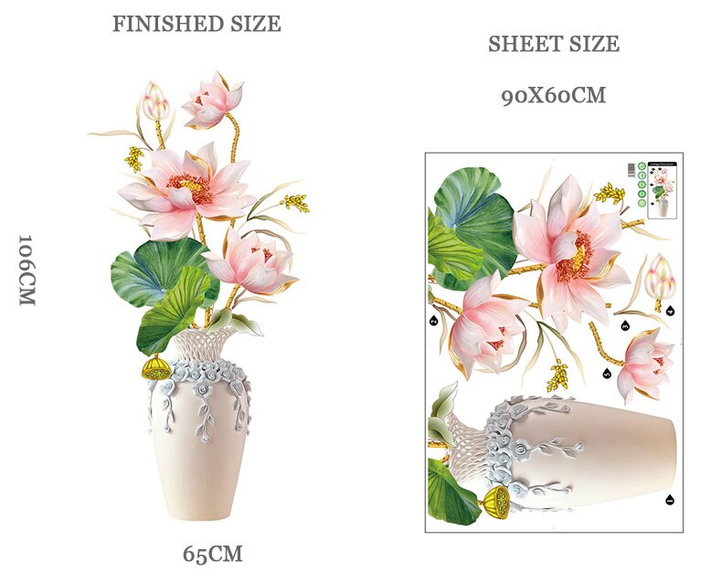 Maliben | 3d Peacock Flower Style Wall Sticker