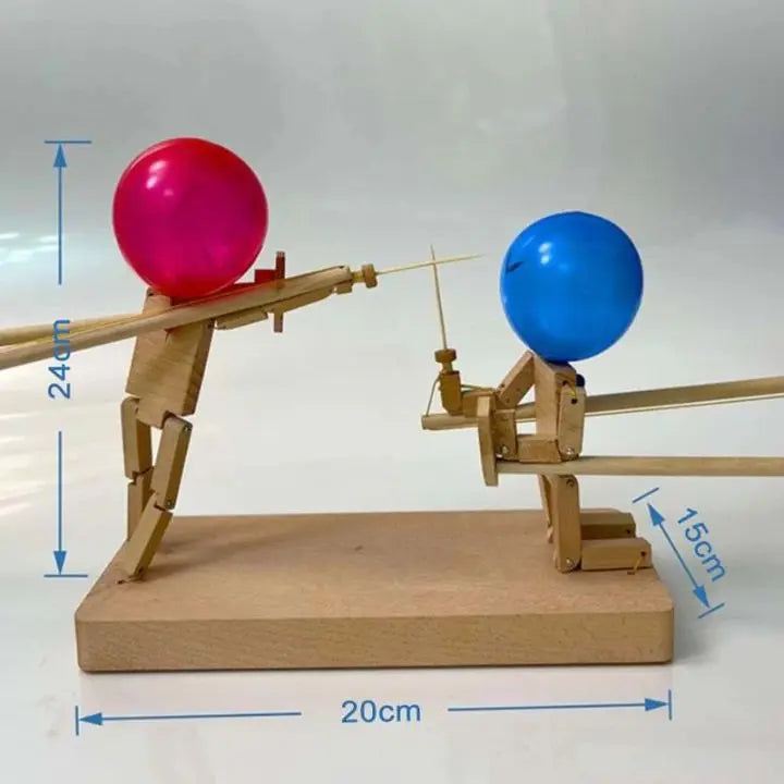 Maliben | Wooden Balloon Battle Game With 100 Balloons – Active Play Fun For Kids