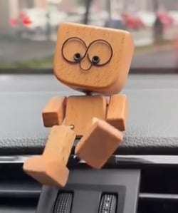 Maliben | Wooden Decoration Figure With Movable Rocking Function And Interchangeable Faces