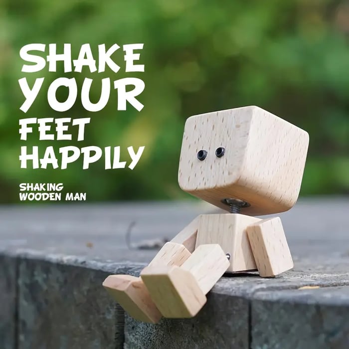 Maliben | Wooden Decoration Figure With Movable Rocking Function And Interchangeable Faces