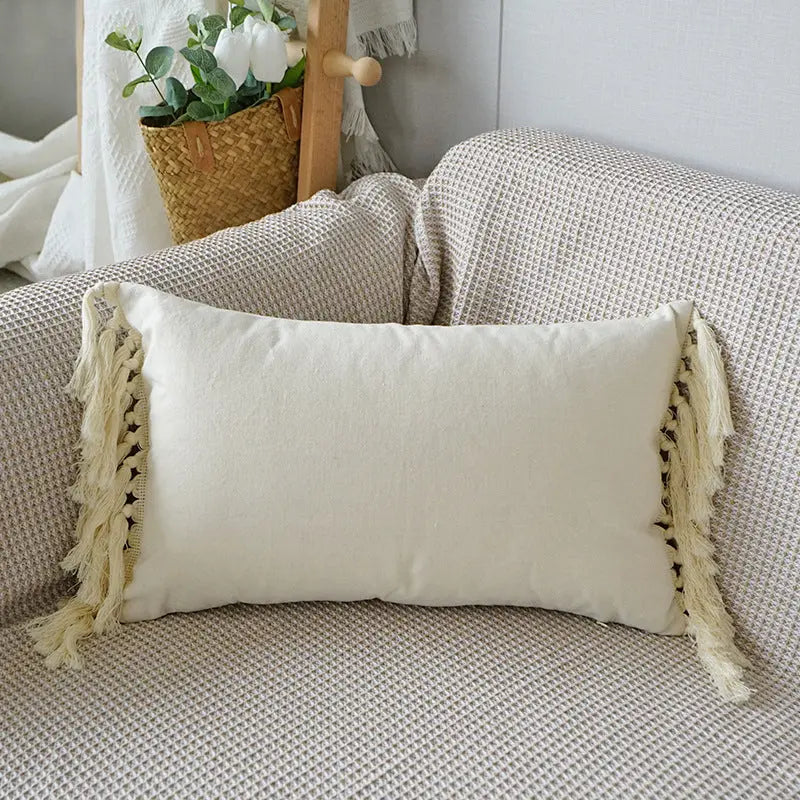 Maliben | Decorative Cushion With Texture Pattern And Fringes