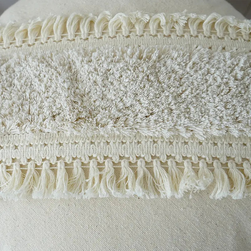 Maliben | Decorative Cushion With Texture Pattern And Fringes