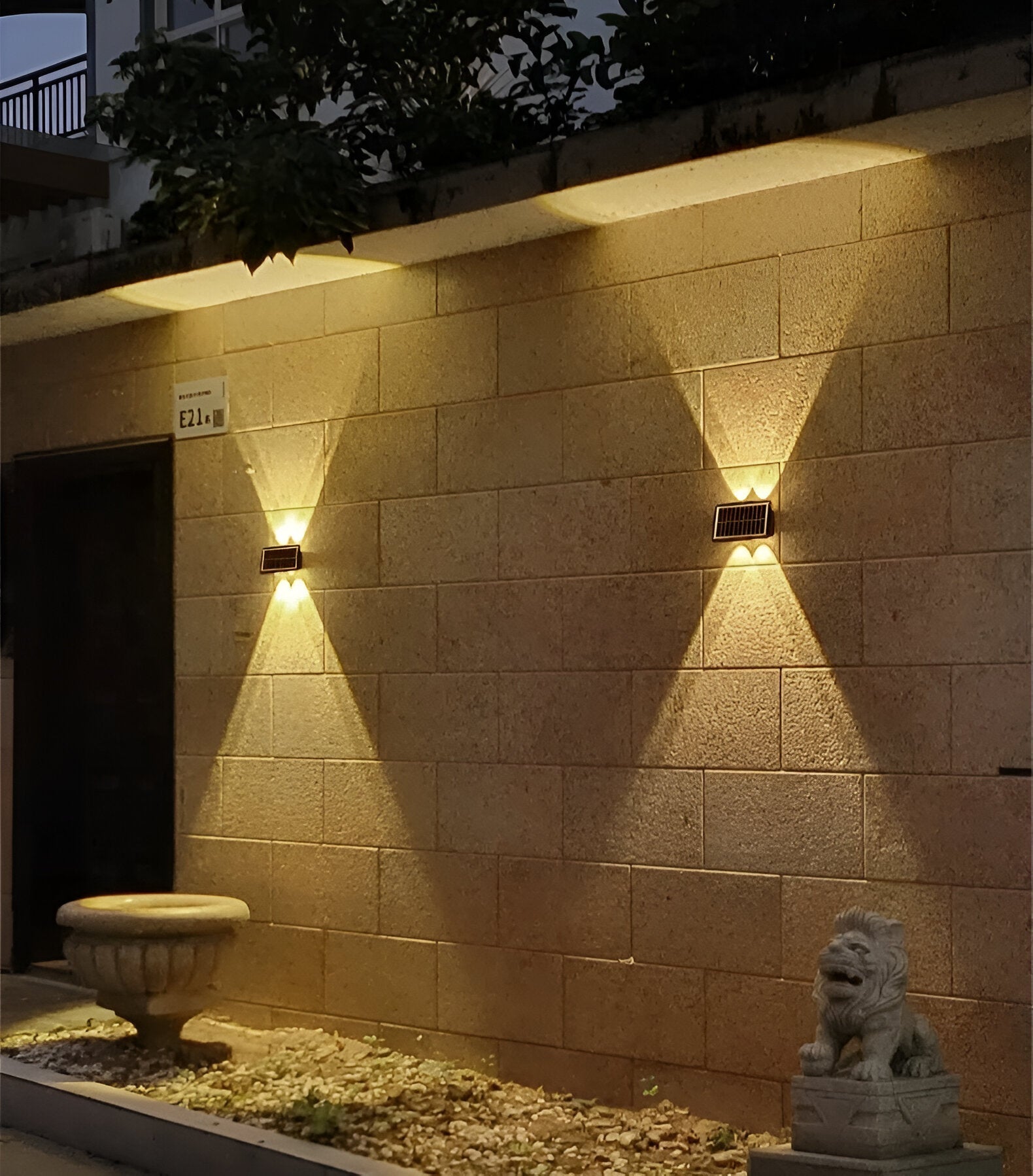 Maliben | Waterproof Led Solar Wall Light For Outdoors With Up & Down Lighting