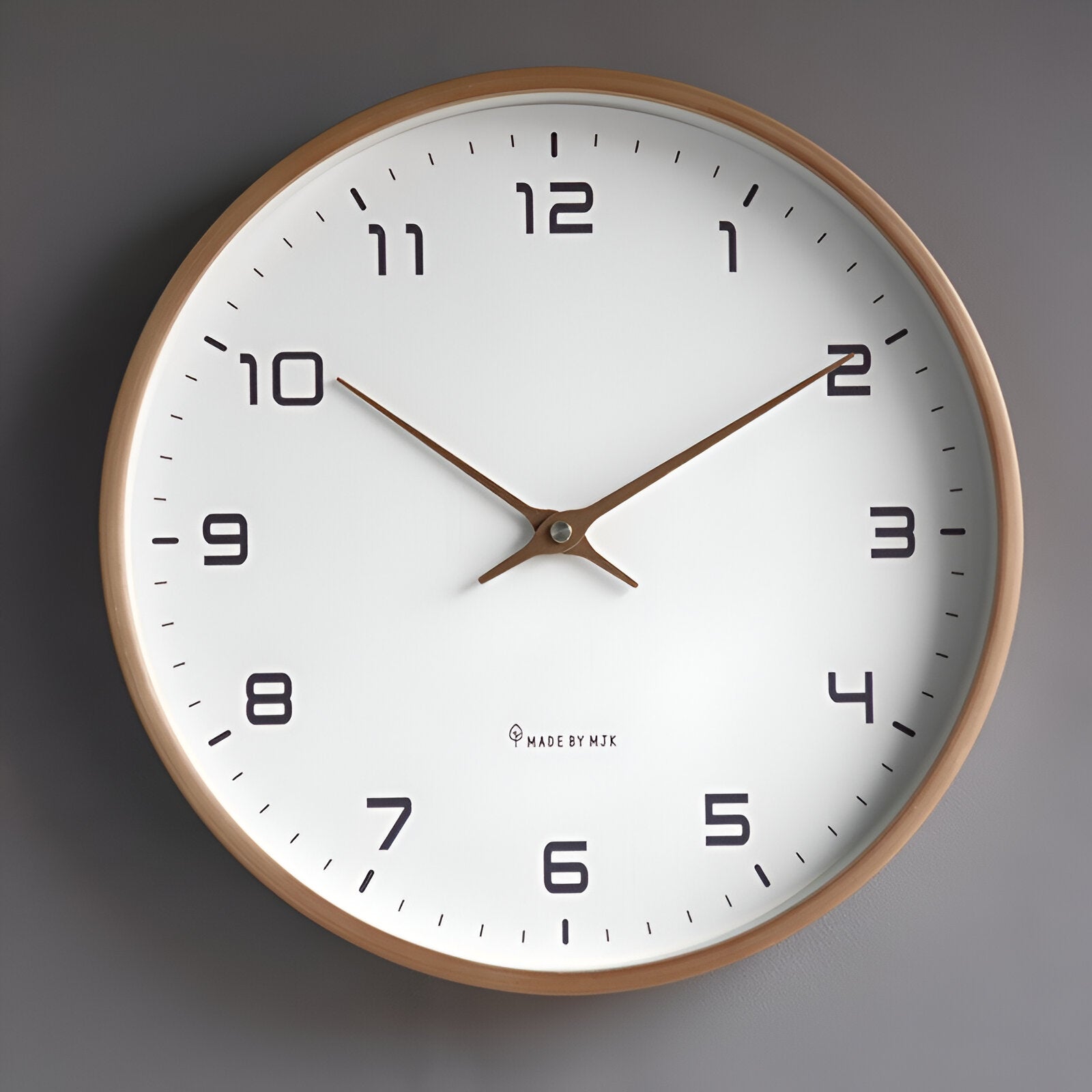 Maliben | ScAndinavian Wooden Wall Clock Minimalist Design For Living Room, Office and Kitchen