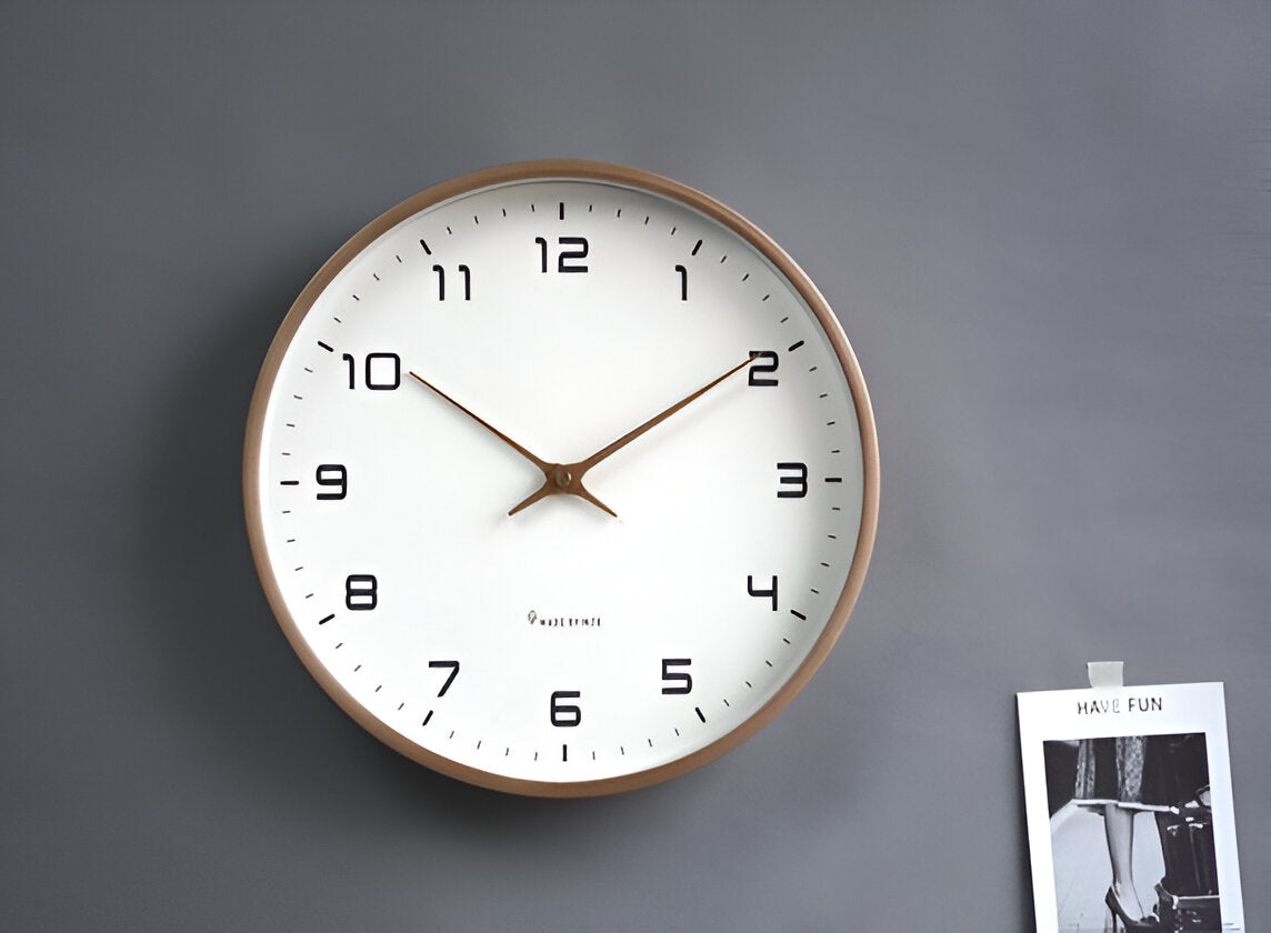 Maliben | ScAndinavian Wooden Wall Clock Minimalist Design For Living Room, Office and Kitchen