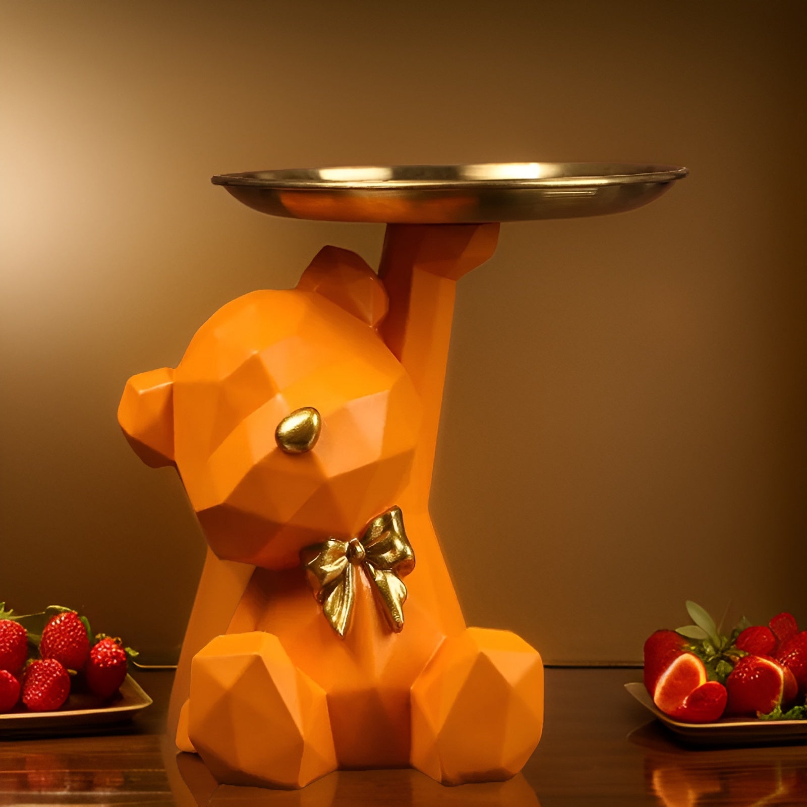 Maliben | Decorative Geometric Tray In Bear Shape