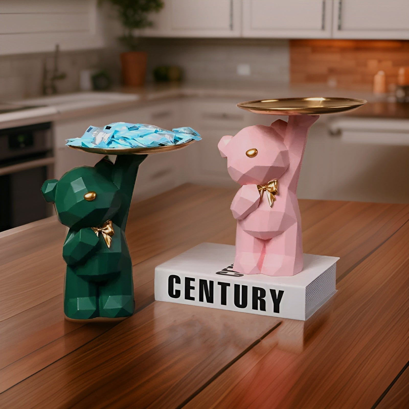 Maliben | Decorative Geometric Tray In Bear Shape