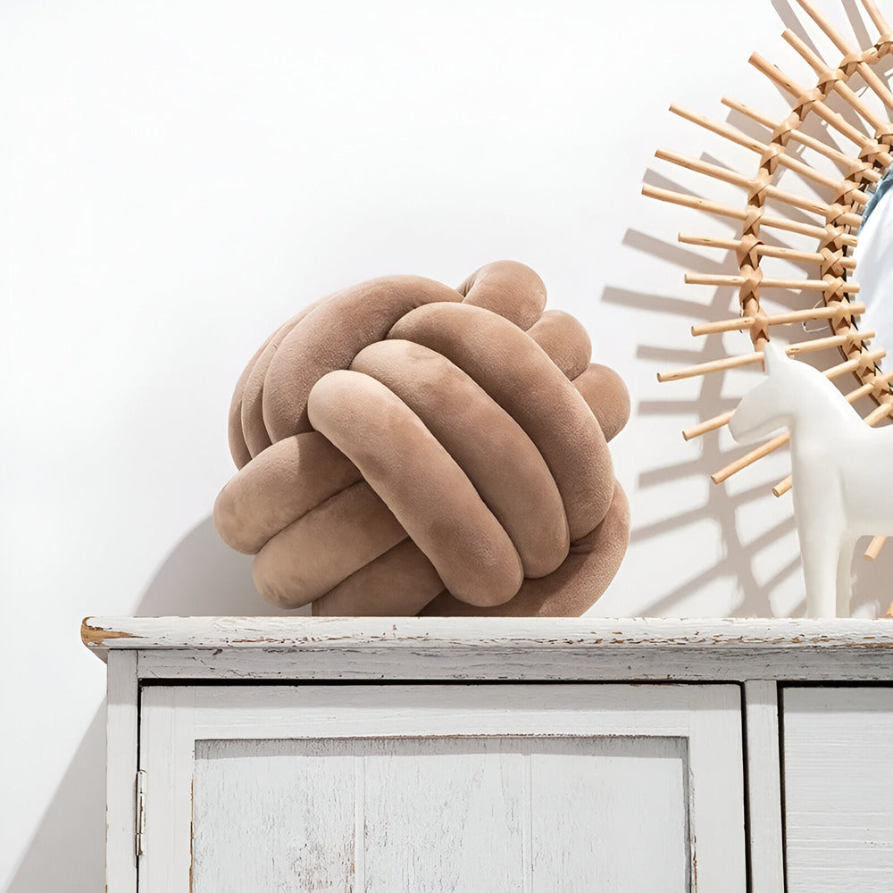 Maliben | Handmade Knotted Round Decorative Pillow