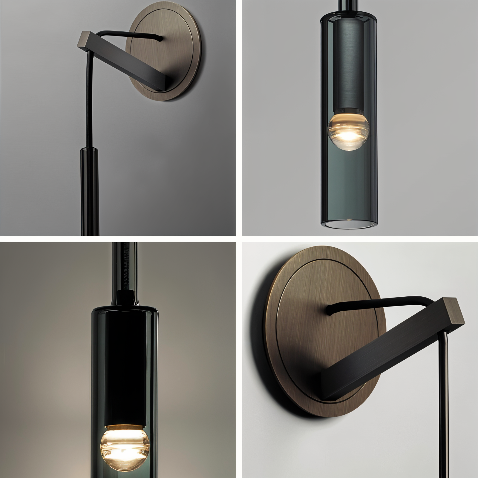 Maliben | Minimalist Wall Lamp With Smoke Glass – Orvane