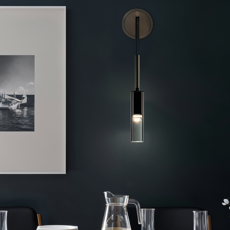 Maliben | Minimalist Wall Lamp With Smoke Glass – Orvane