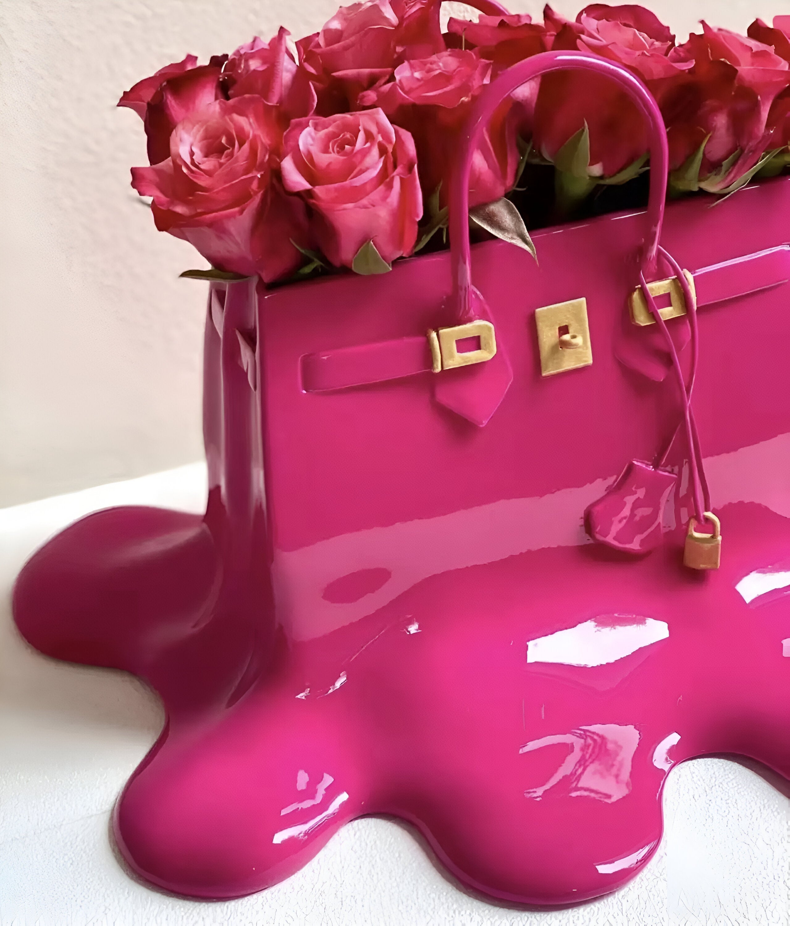 Maliben | Stylish ResIn Vase in Handbag Silhouette