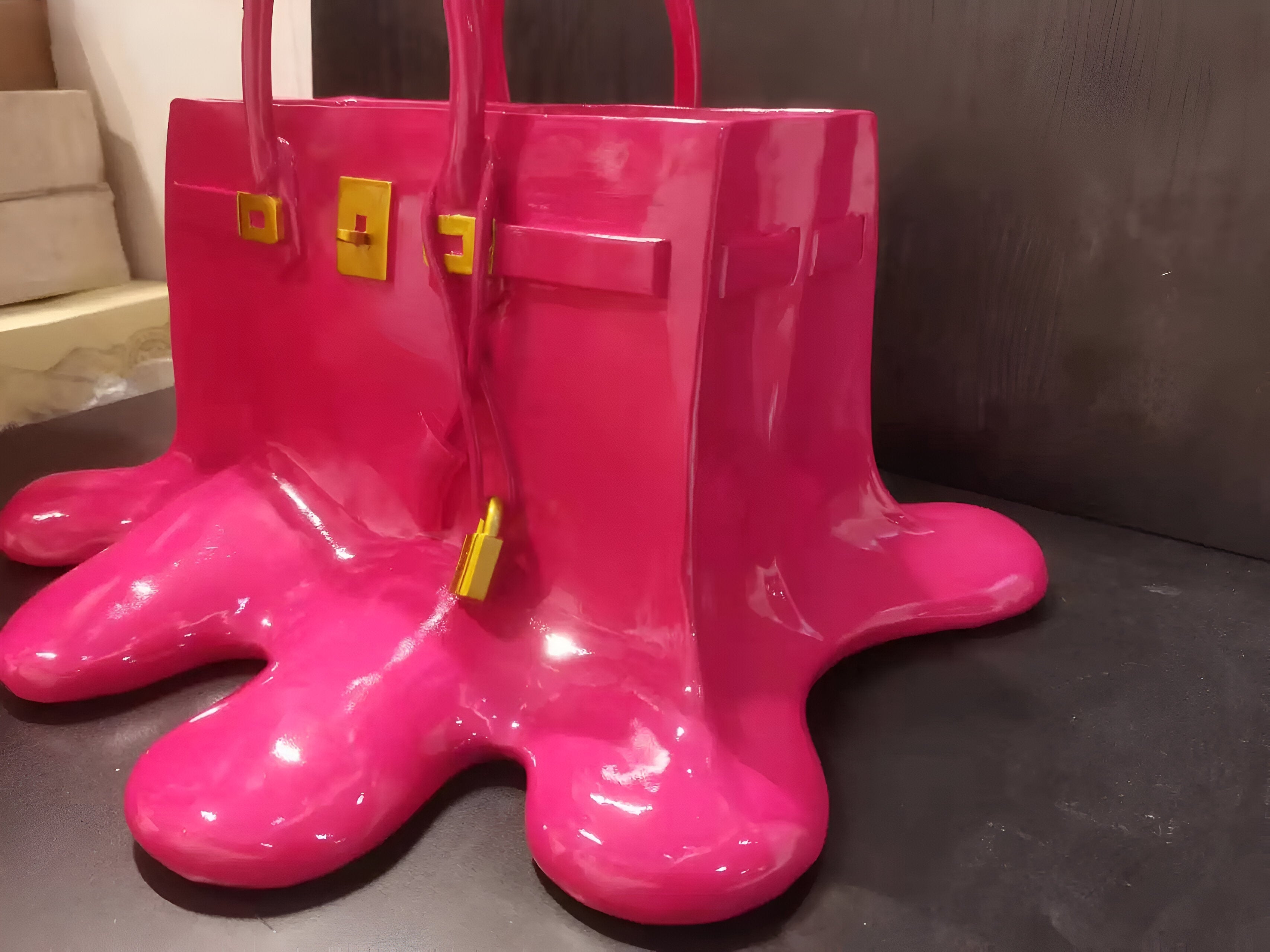 Maliben | Stylish ResIn Vase in Handbag Silhouette