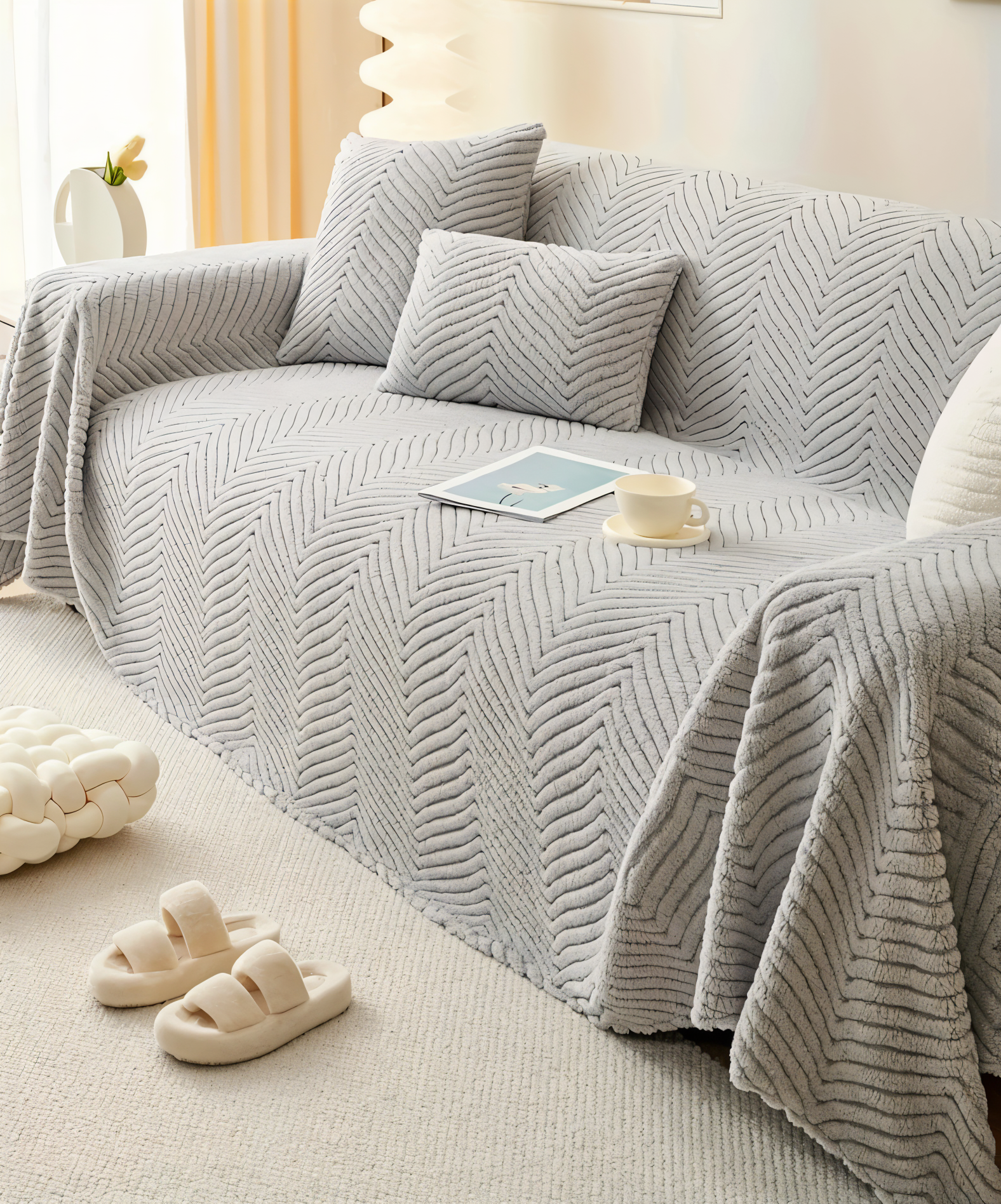 Maliben | LuxuraWrap Sofa Cover – Non‑Slip Pet‑Friendly Couch Protector