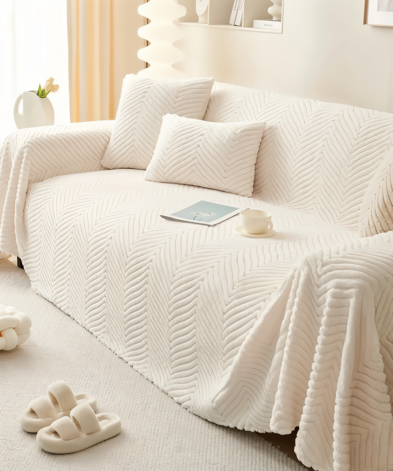 Maliben | LuxuraWrap Sofa Cover – Non‑Slip Pet‑Friendly Couch Protector