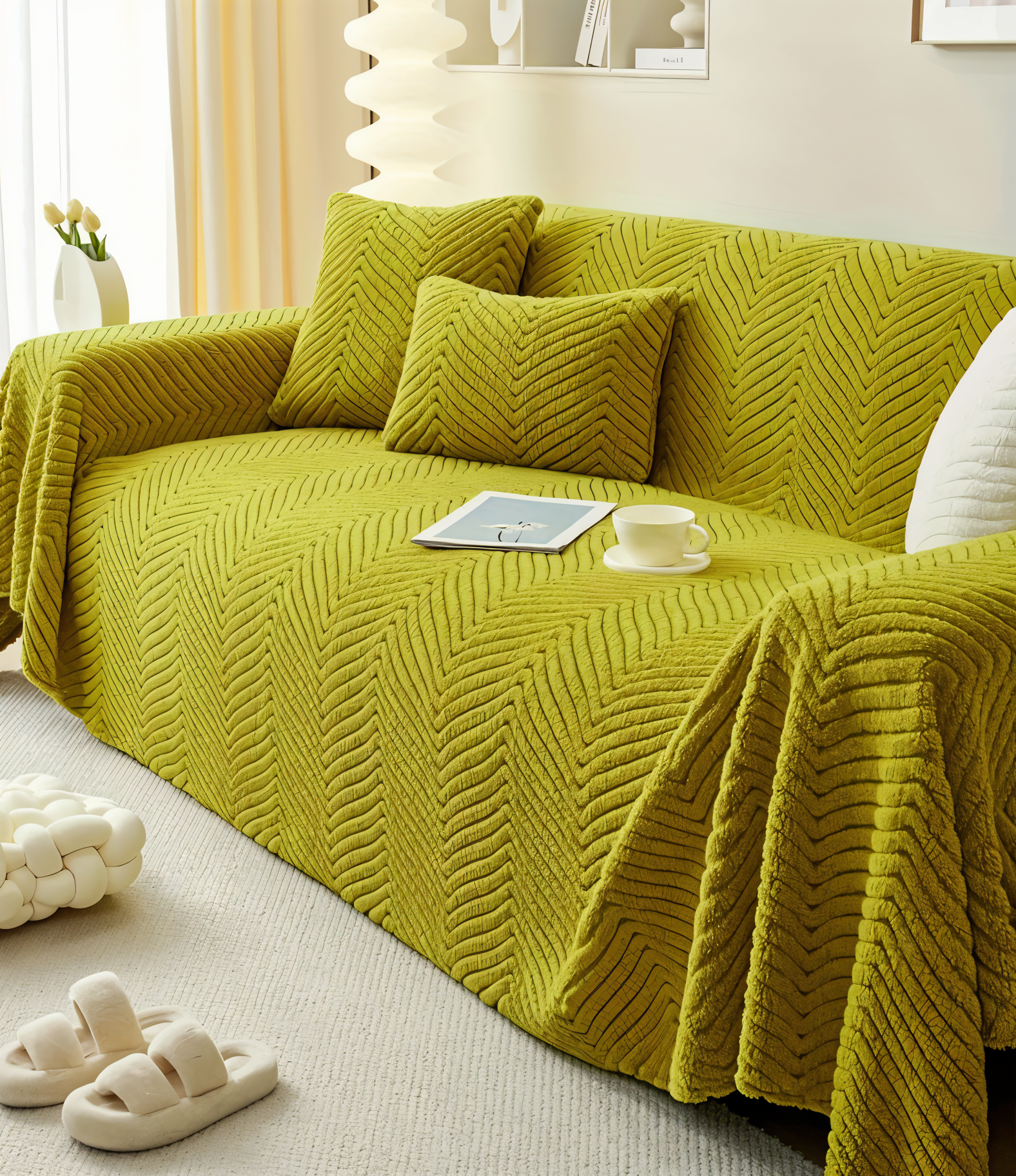 Maliben | LuxuraWrap Sofa Cover – Non‑Slip Pet‑Friendly Couch Protector