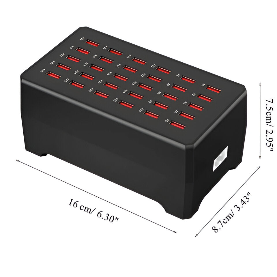 Maliben PowerPort Pro 30 - Universal Multi-USB Charging Station with 30 Ports