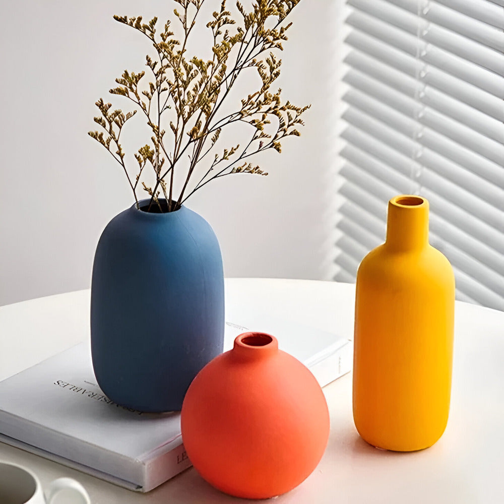 Maliben | ScandInavian Ceramic Vase in Minimalist Style