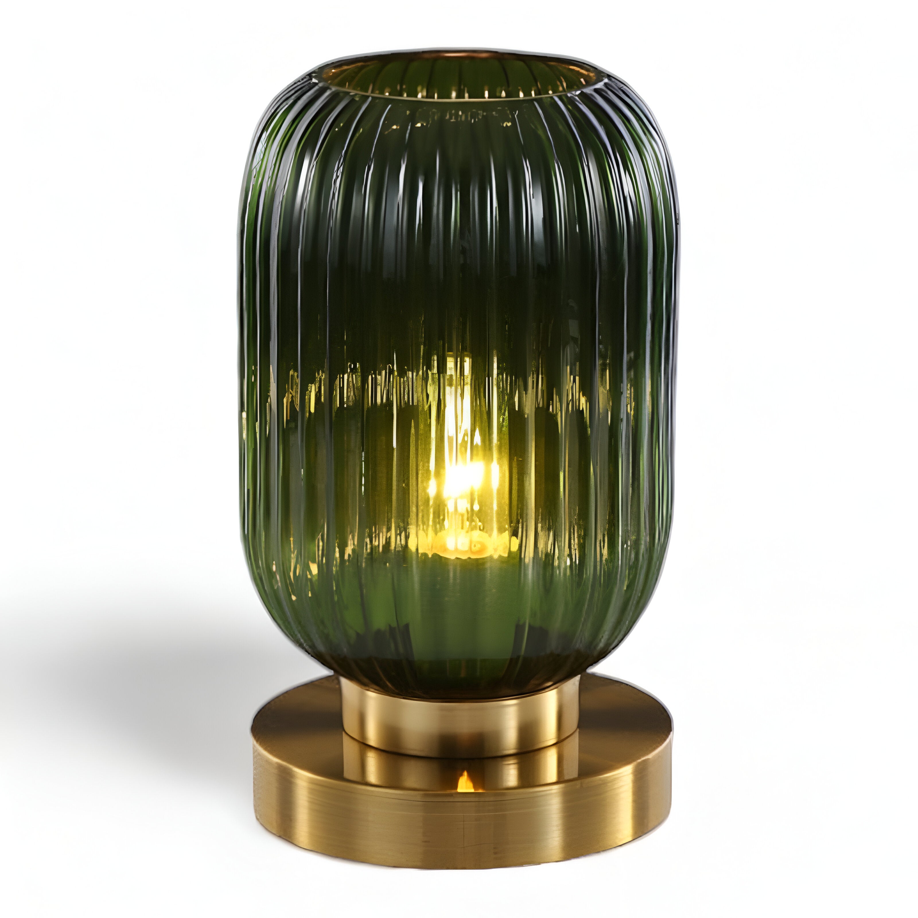 Maliben | Nordic Table Lamp With Ribbed Glass