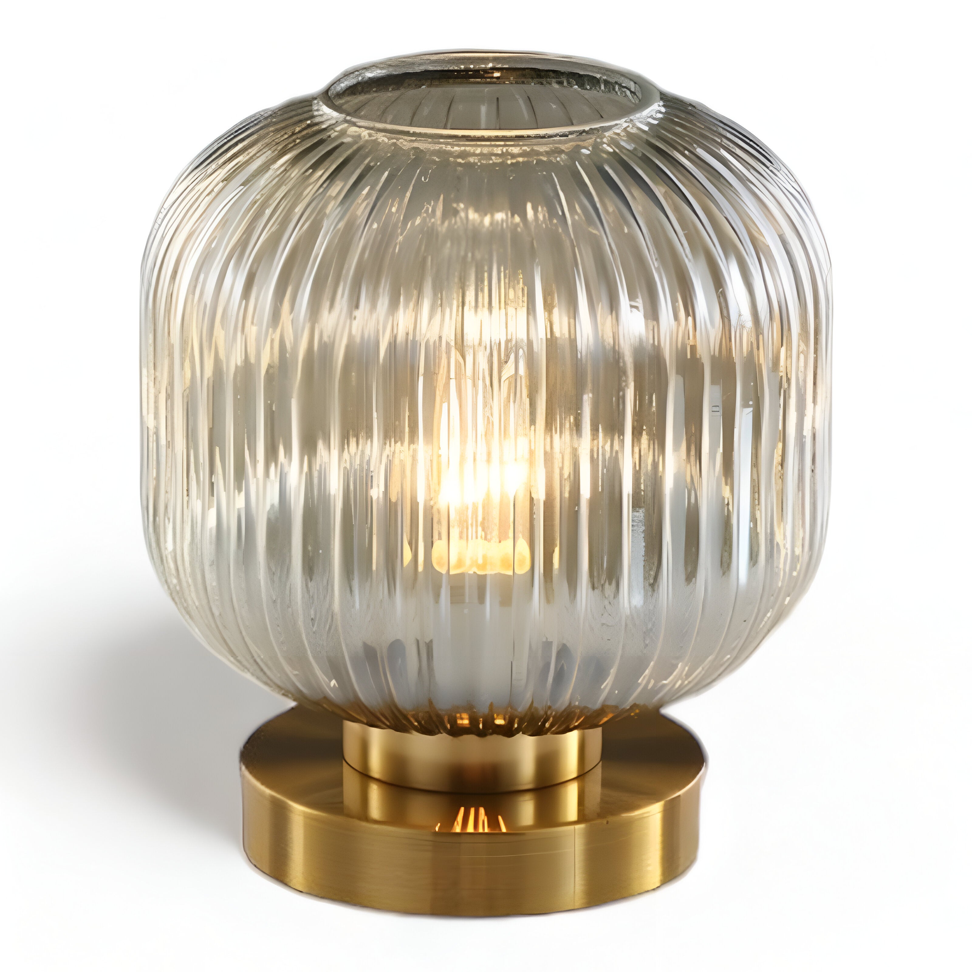 Maliben | Nordic Table Lamp With Ribbed Glass