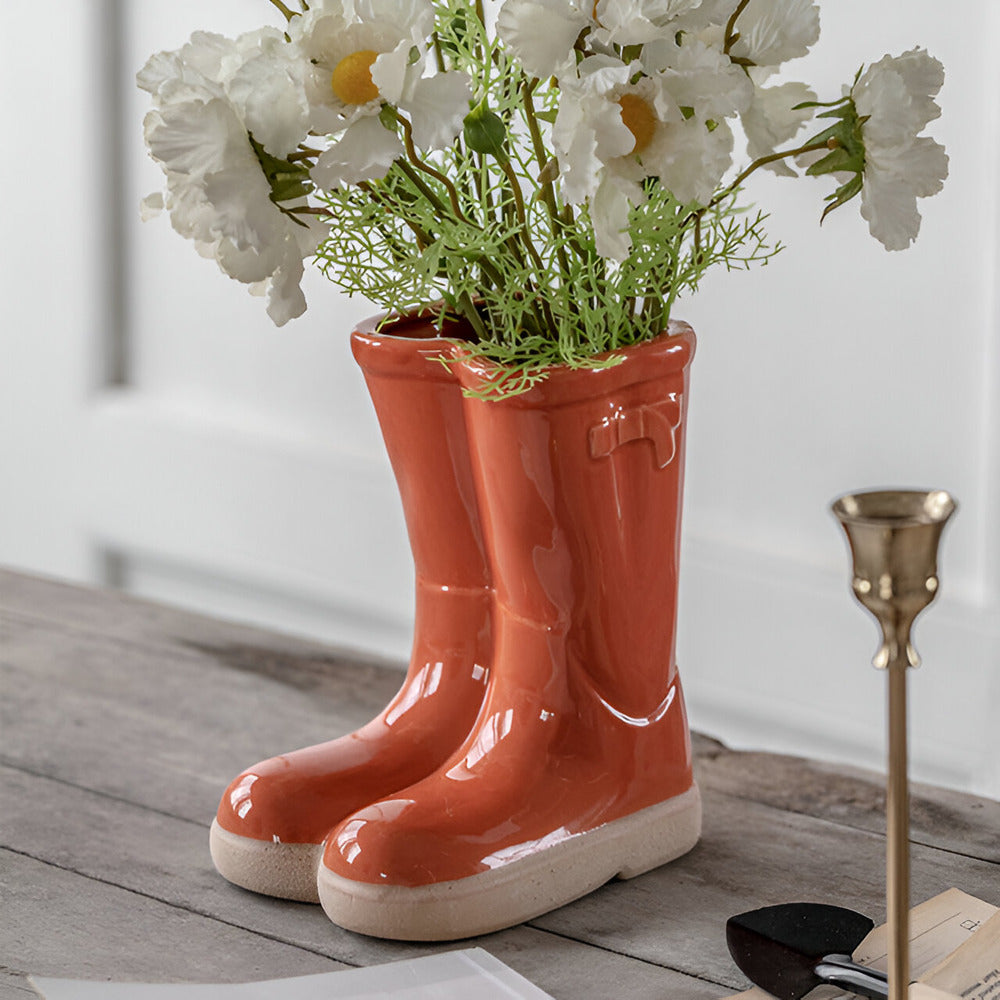 Maliben | Stylish Ceramic Vase In Boot Shape