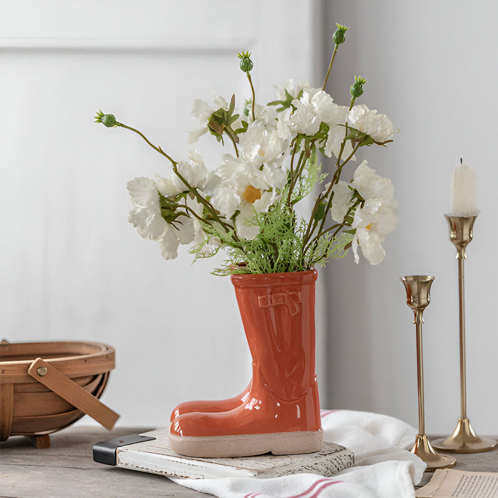 Maliben | Stylish Ceramic Vase In Boot Shape