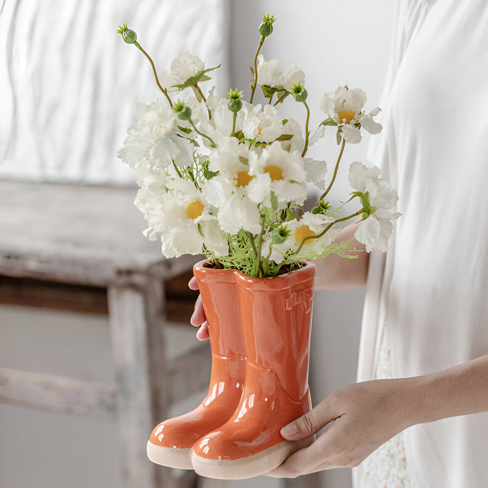 Maliben | Stylish Ceramic Vase In Boot Shape