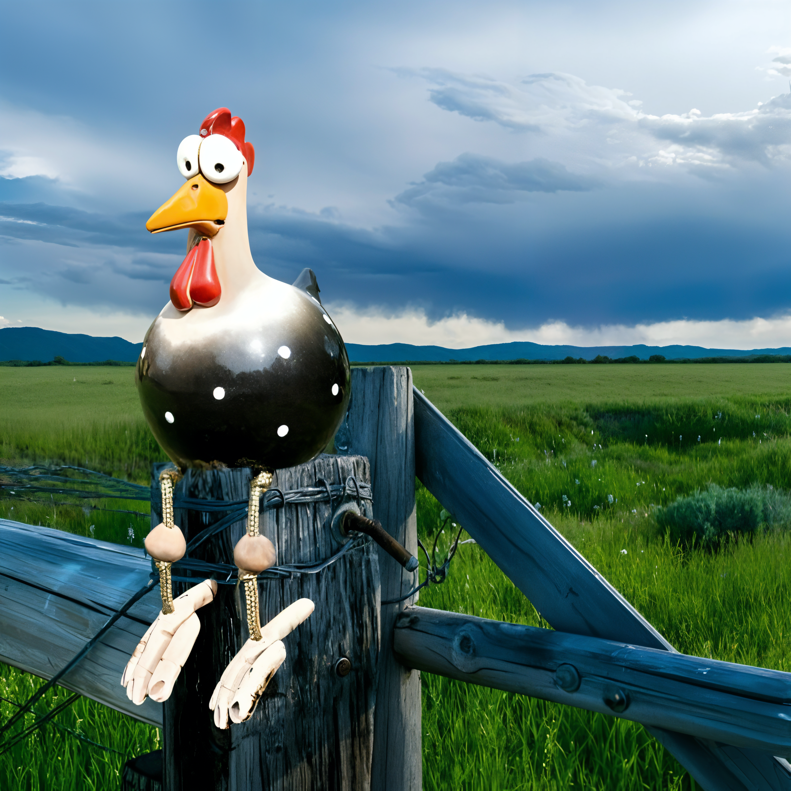 Maliben | Haan Garden Statue With Big Eyes Made Of Weatherproof Resin