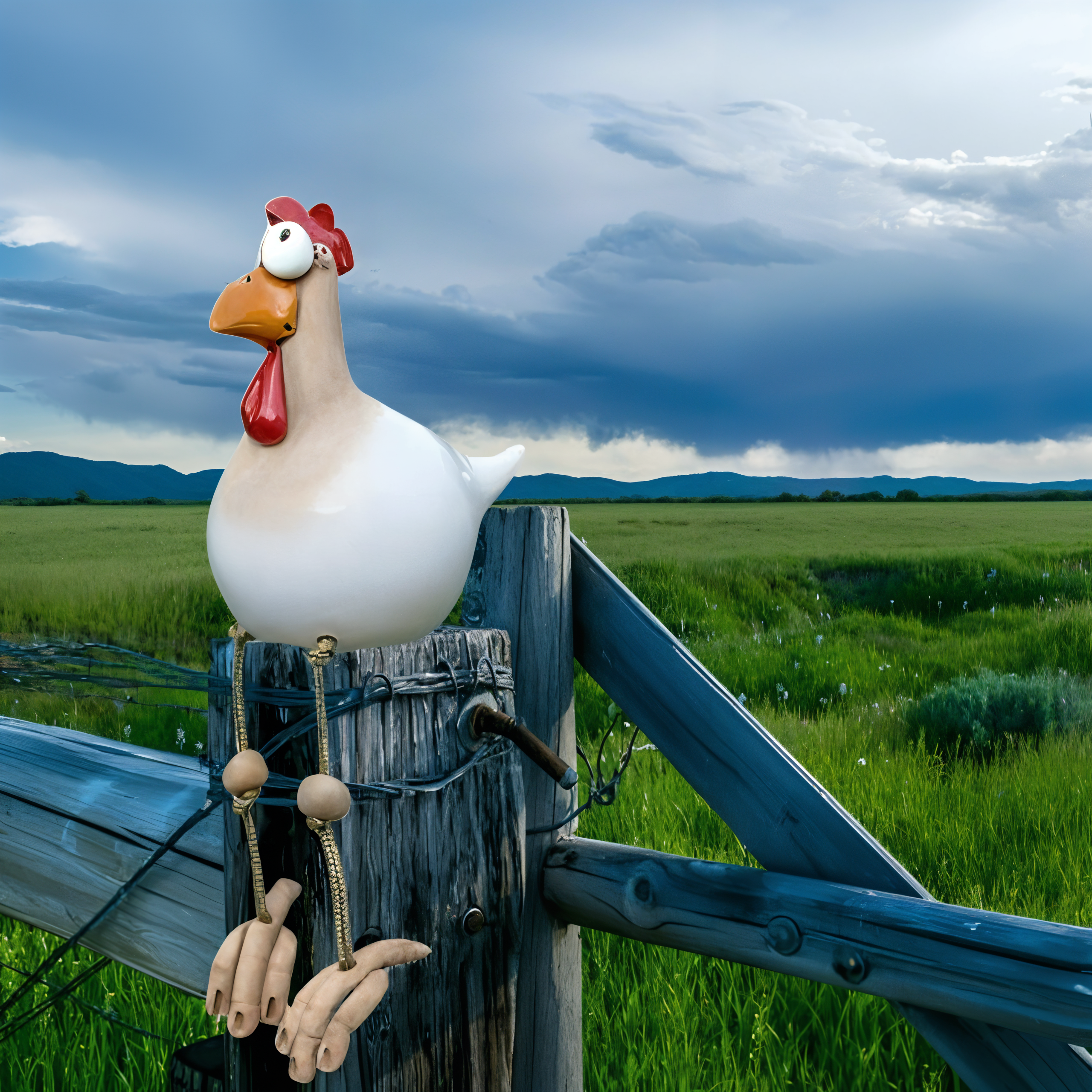 Maliben | Haan Garden Statue With Big Eyes Made Of Weatherproof Resin