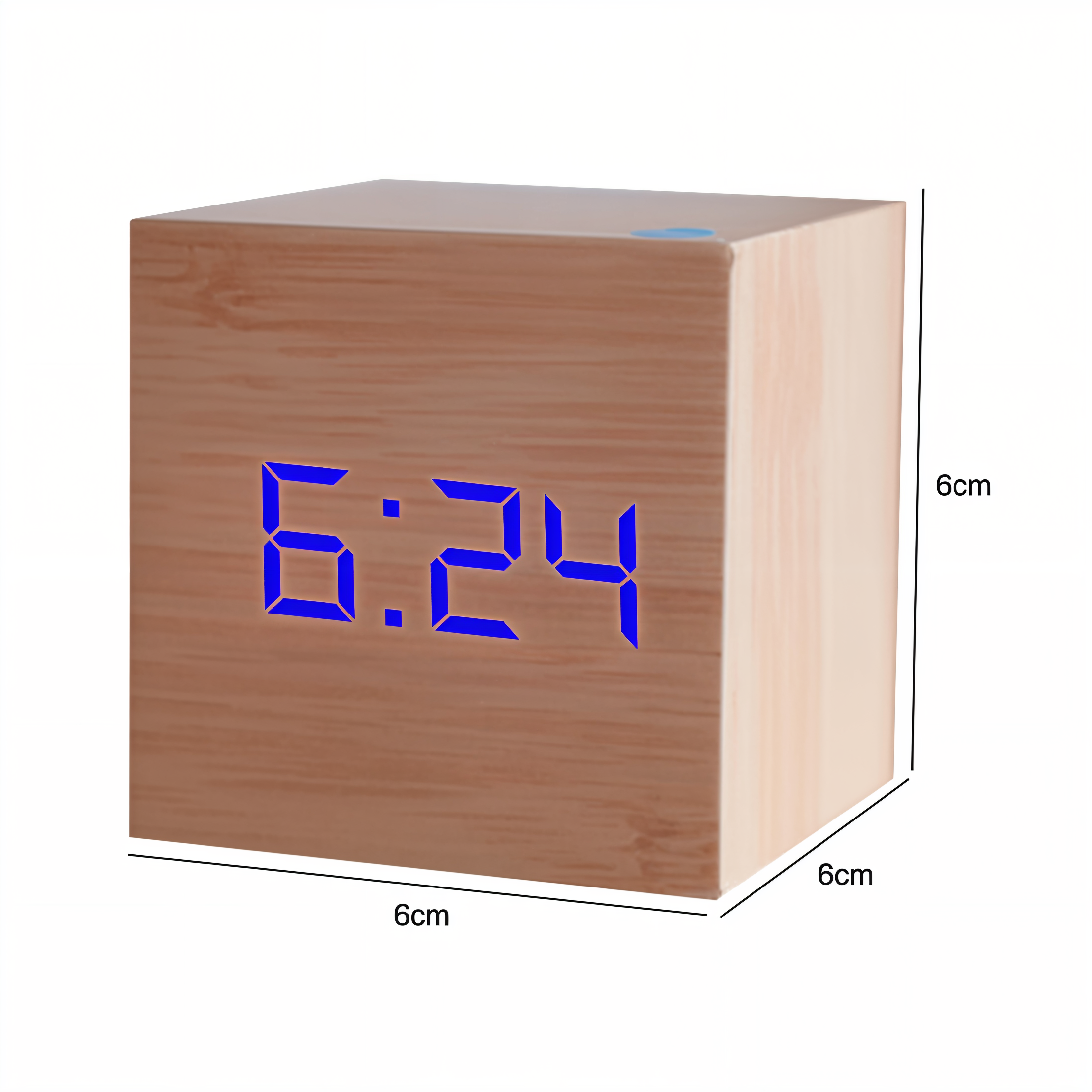 Maliben | Digital LED Clock - Cube Clock - Wooden Clock