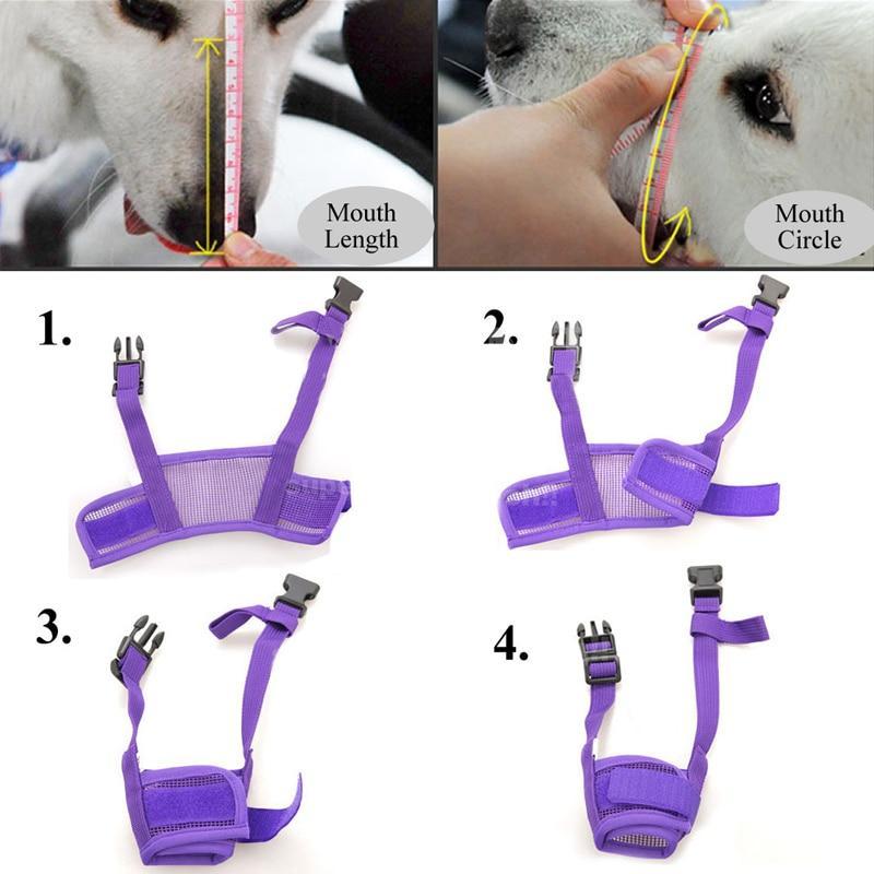 Maliben | Pet Dog Adjustable Mask Bark Bite Mesh Mouth Muzzle Grooming Anti Stop Chewing
