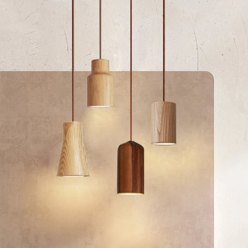 Maliben | Scandinavian Modern Led Pendant Lamp Of Wood