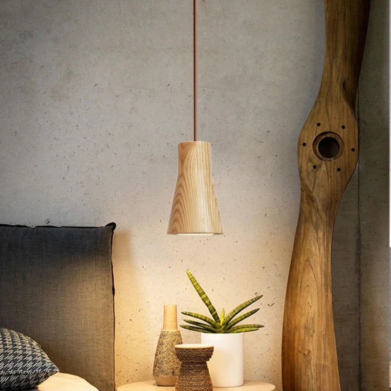 Maliben | Scandinavian Modern Led Pendant Lamp Of Wood