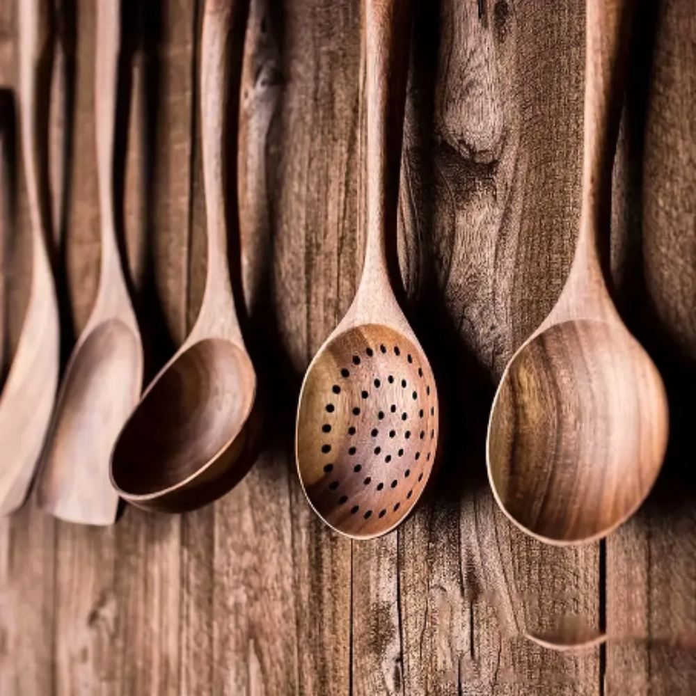 Maliben | Luxury Wooden Kitchen Utensil Set - For Elegant Cooking Experience