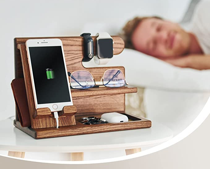 Maliben | Wooden Phone Docking | Perfect Organizer For Your Gadgets