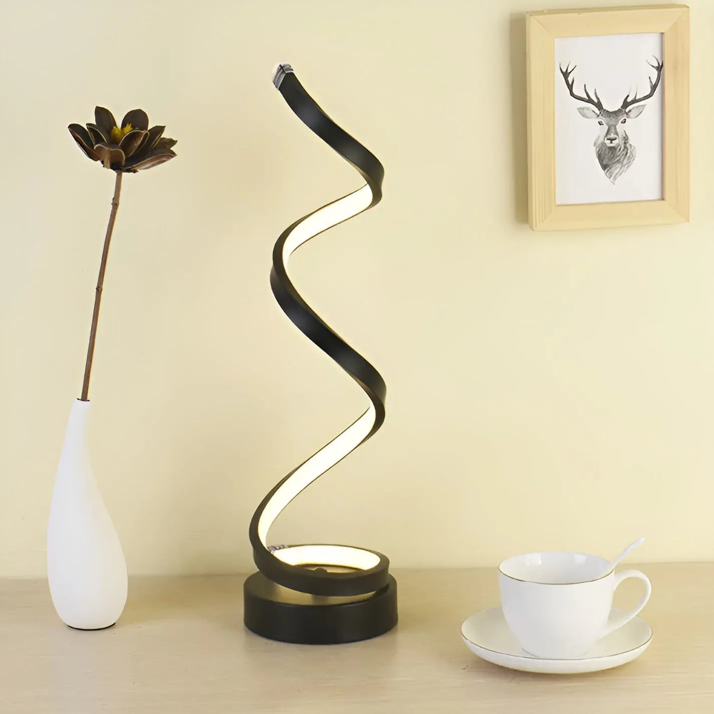 Maliben | Elegant Spiral Glow Led Desk Lamp – Energy Efficient, Sustainable & Eye-Friendly Design