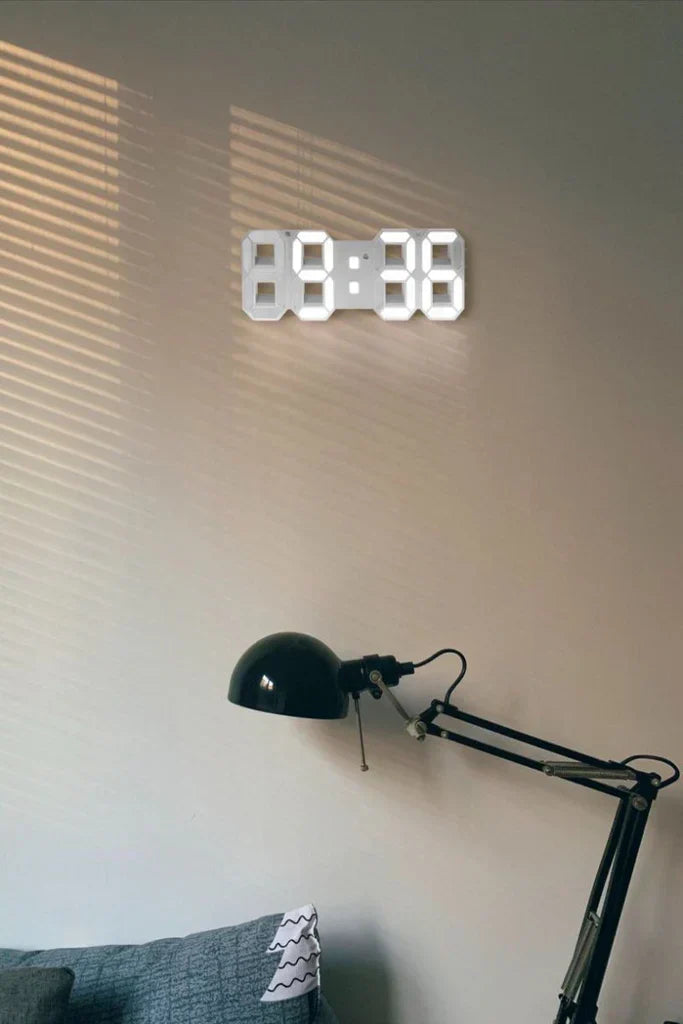 Maliben | Timeglow 3d Led Wall Clock – Digital Clock With Adjustable Lighting