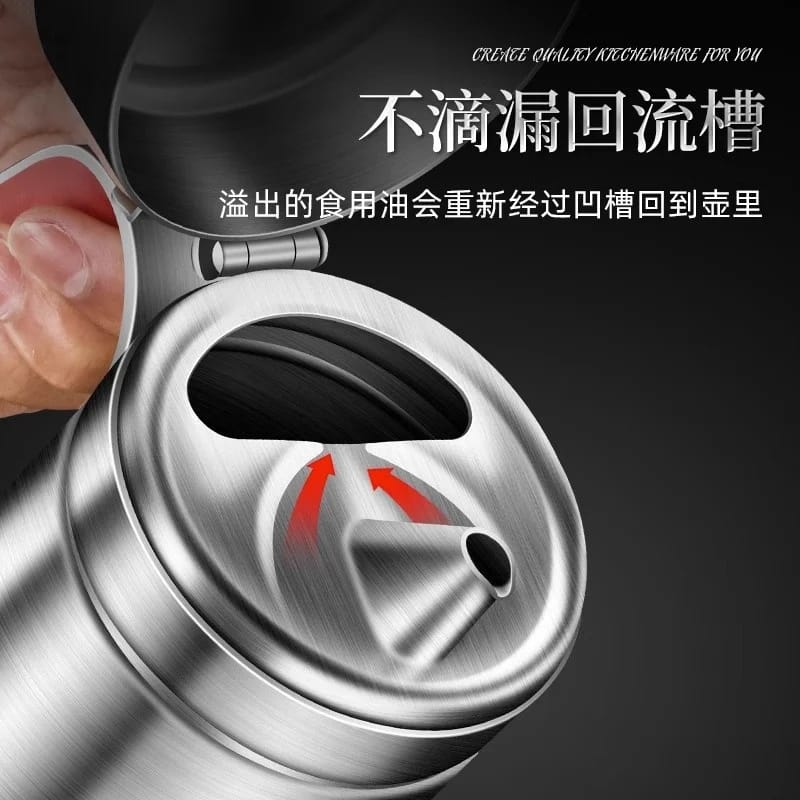 Maliben | Stainless Steel Oil Jug/Dispenser