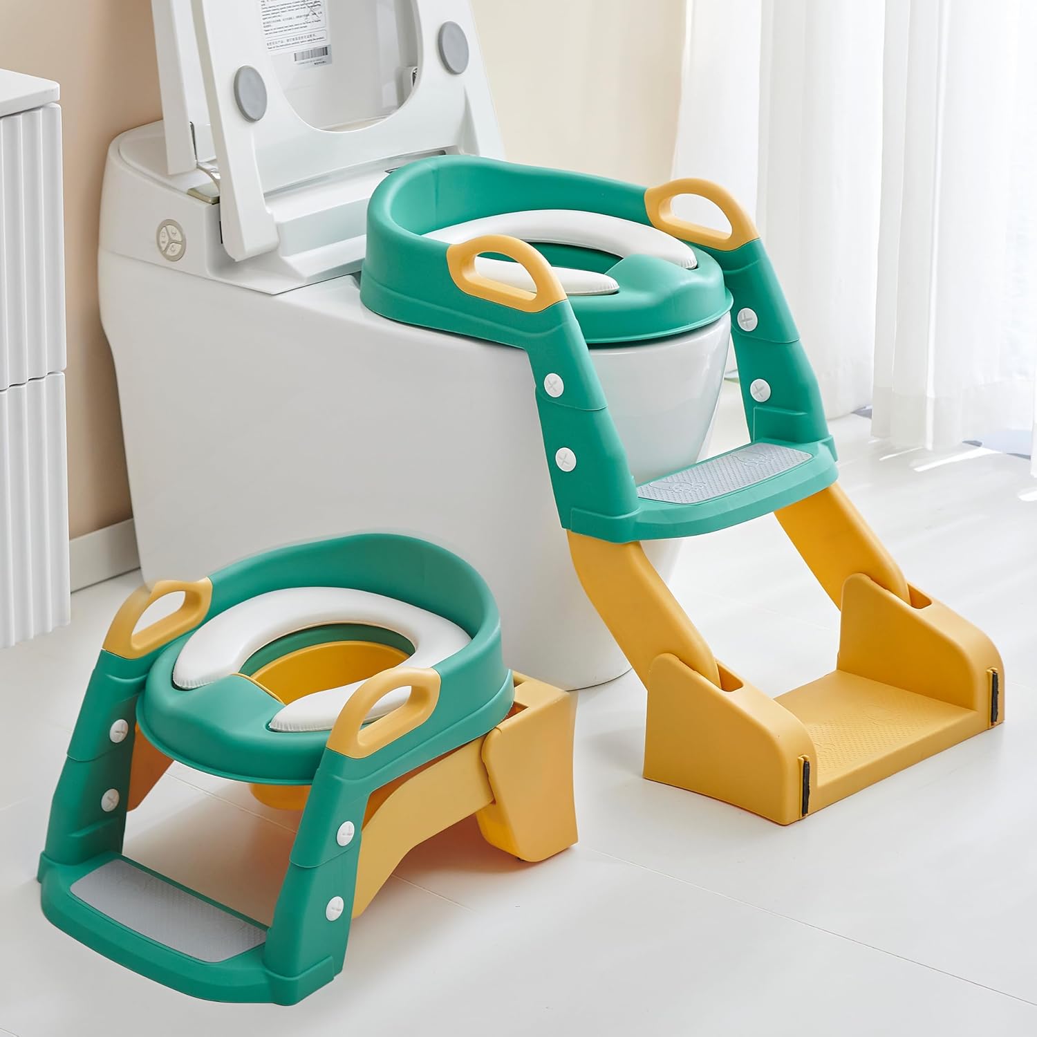 Maliben | 2 in 1 Toilet Potty Trainer Seat with Ladder