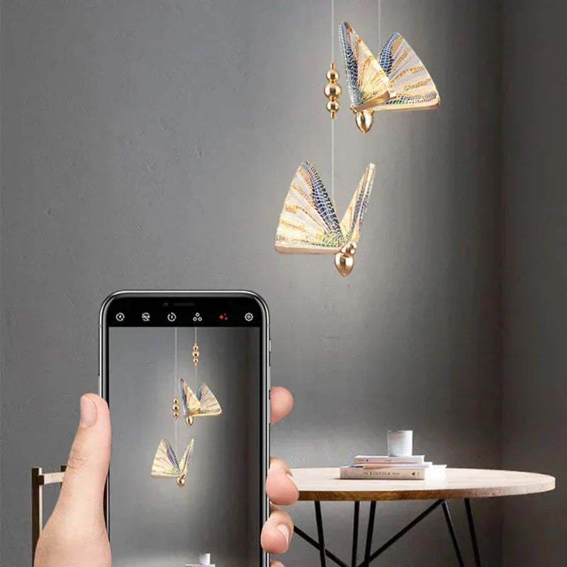 Maliben | Modern Creative Led Pendant Lamp With Decorative Butterfly Design