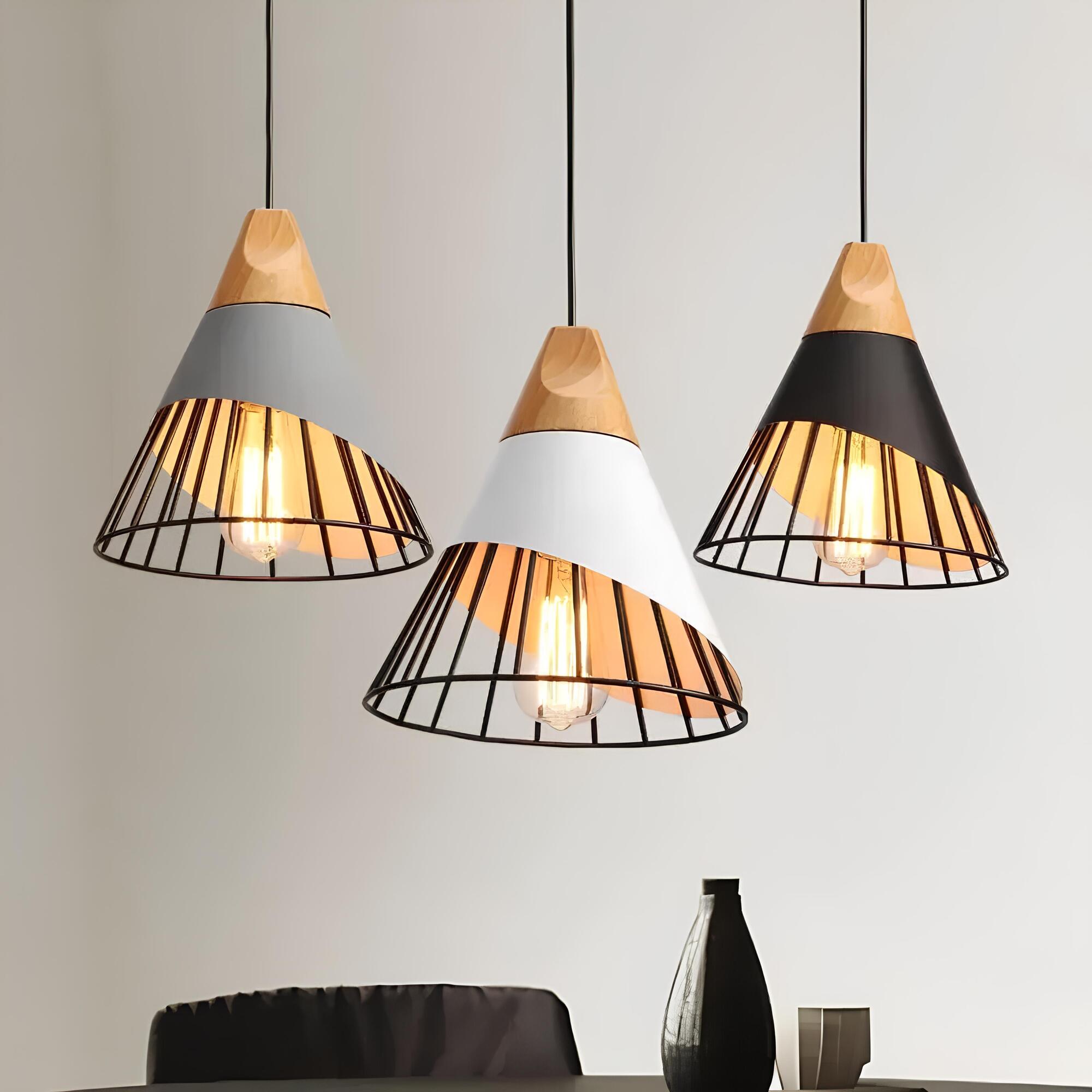 Maliben | Industrial Pendant Lamp With Open Cage Design
