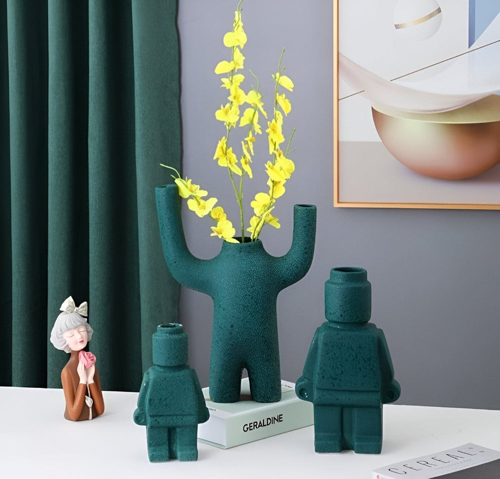 Maliben | Masoned Plant Pot In Robot Design